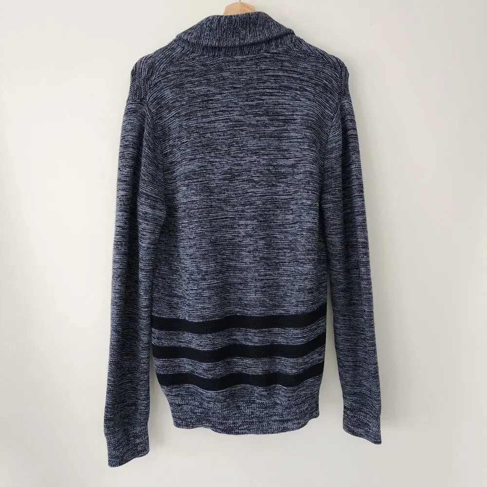Banana Republic outlet blue cardigan stripes mens size M‎